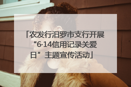农发行汨罗市支行开展“6·14信用记录关爱日”主题宣传活动