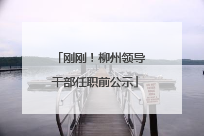 刚刚！柳州领导干部任职前公示