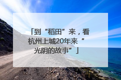 到“稻田”来，看杭州上城20年来“光阴的故事”