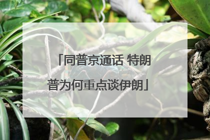 同普京通话 特朗普为何重点谈伊朗