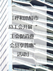 呼和浩特市总工会开展“工会促消费 会员享普惠”活动