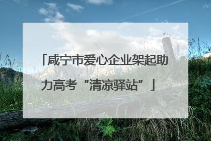 咸宁市爱心企业架起助力高考“清凉驿站”