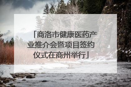 商洛市健康医药产业推介会暨项目签约仪式在商州举行