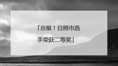 喜报！日照市选手荣获二等奖
