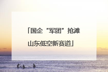 国企“军团”抢滩山东低空新赛道