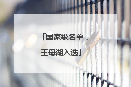 国家级名单，王母湖入选