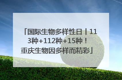 国际生物多样性日丨113种+112种+15种！重庆生物因多样而精彩