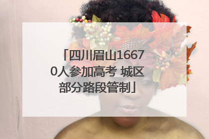 四川眉山16670人参加高考 城区部分路段管制