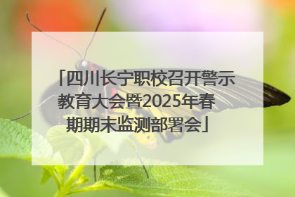 四川长宁职校召开警示教育大会暨2025年春期期末监测部署会