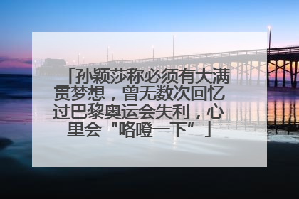 孙颖莎称必须有大满贯梦想，曾无数次回忆过巴黎奥运会失利，心里会“咯噔一下”