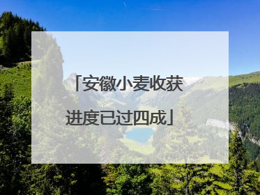 安徽小麦收获进度已过四成