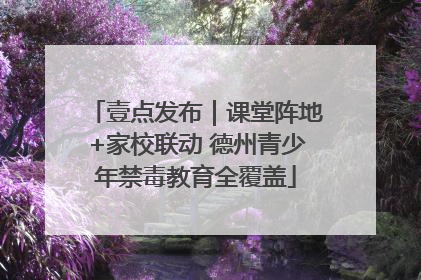 壹点发布｜课堂阵地+家校联动 德州青少年禁毒教育全覆盖