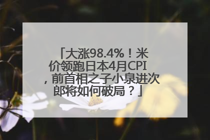 大涨98.4%！米价领跑日本4月CPI，前首相之子小泉进次郎将如何破局？