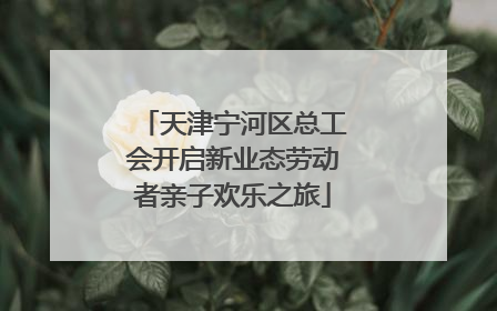 天津宁河区总工会开启新业态劳动者亲子欢乐之旅