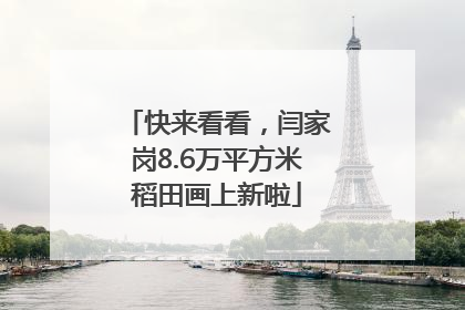 快来看看，闫家岗8.6万平方米稻田画上新啦