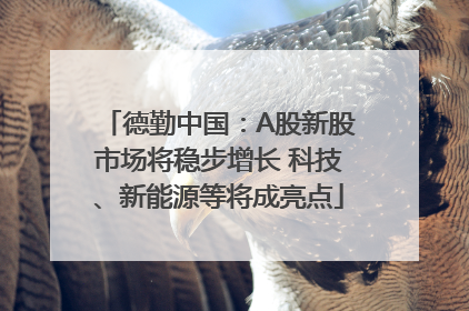 德勤中国：A股新股市场将稳步增长 科技、新能源等将成亮点