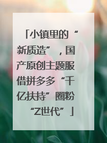 小镇里的“新质造”，国产原创主题服借拼多多“千亿扶持”圈粉“Z世代”