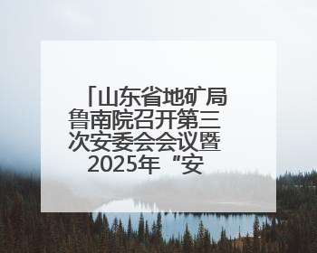 山东省地矿局鲁南院召开第三次安委会会议暨2025年“安全生产月”活动启动仪式