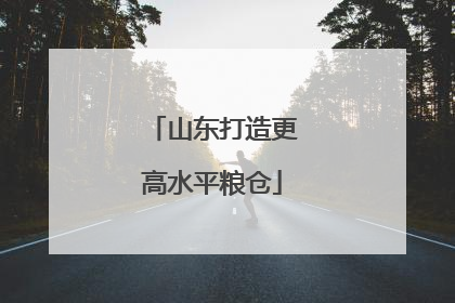山东打造更高水平粮仓