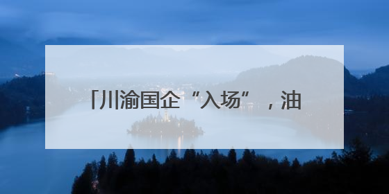川渝国企“入场”，油气上游领域持续开放