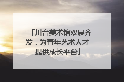 川音美术馆双展齐发，为青年艺术人才提供成长平台