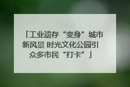 工业遗存“变身”城市新风景 时光文化公园引众多市民“打卡”