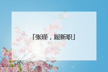 张瑾，履新职