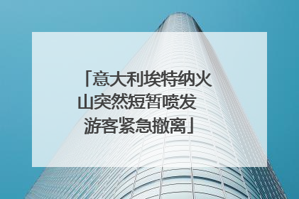 意大利埃特纳火山突然短暂喷发 游客紧急撤离