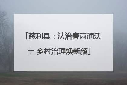 慈利县：法治春雨润沃土 乡村治理焕新颜