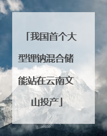 我国首个大型锂钠混合储能站在云南文山投产
