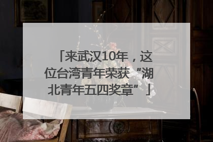 来武汉10年，这位台湾青年荣获“湖北青年五四奖章”