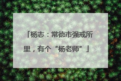 杨志：常德市强戒所里，有个“杨老师”