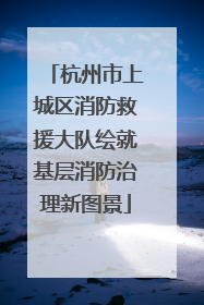 杭州市上城区消防救援大队绘就基层消防治理新图景