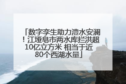 数字孪生助力澧水安澜！江垭皂市两水库拦洪超10亿立方米 相当于近80个西湖水量