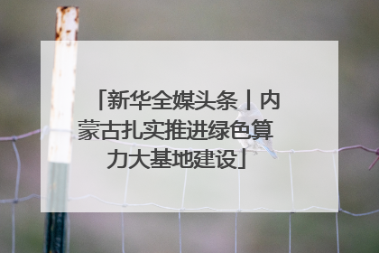新华全媒头条丨内蒙古扎实推进绿色算力大基地建设