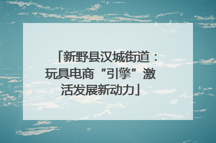 新野县汉城街道：玩具电商“引擎”激活发展新动力