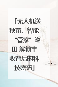 无人机送秧苗、智能“管家”巡田 解锁丰收背后的科技密码