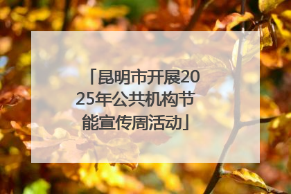 昆明市开展2025年公共机构节能宣传周活动