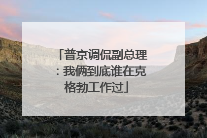 普京调侃副总理：我俩到底谁在克格勃工作过