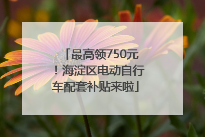 最高领750元！海淀区电动自行车配套补贴来啦