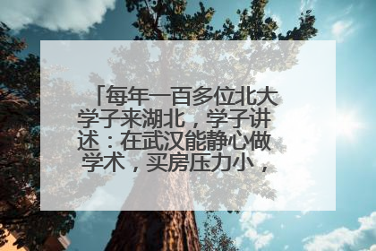 每年一百多位北大学子来湖北，学子讲述：在武汉能静心做学术，买房压力小，创业成本低