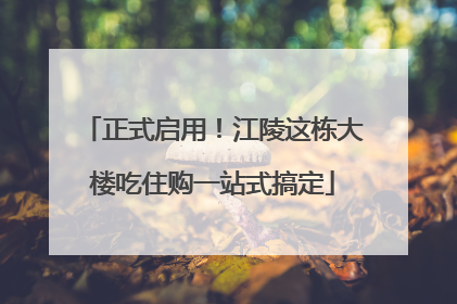 正式启用！江陵这栋大楼吃住购一站式搞定