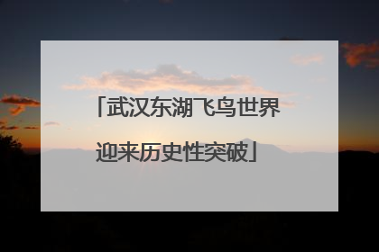 武汉东湖飞鸟世界迎来历史性突破