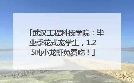 武汉工程科技学院：毕业季花式宠学生，1.25吨小龙虾免费吃！