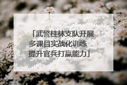 武警桂林支队开展多课目实战化训练 提升官兵打赢能力