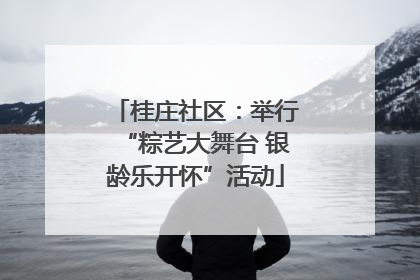 桂庄社区：举行“粽艺大舞台 银龄乐开怀”活动