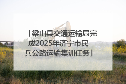 梁山县交通运输局完成2025年济宁市民兵公路运输集训任务