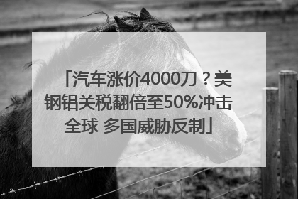 汽车涨价4000刀？美钢铝关税翻倍至50%冲击全球 多国威胁反制