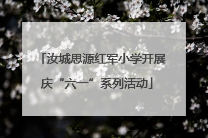 汝城思源红军小学开展庆“六一”系列活动