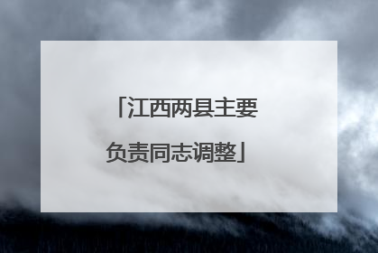 江西两县主要负责同志调整
